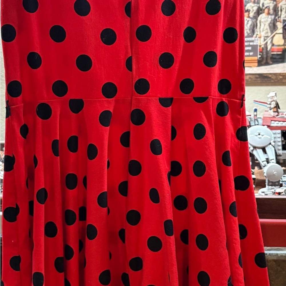 Grace Karin Red and Black Polka Dot A-Line Skirt